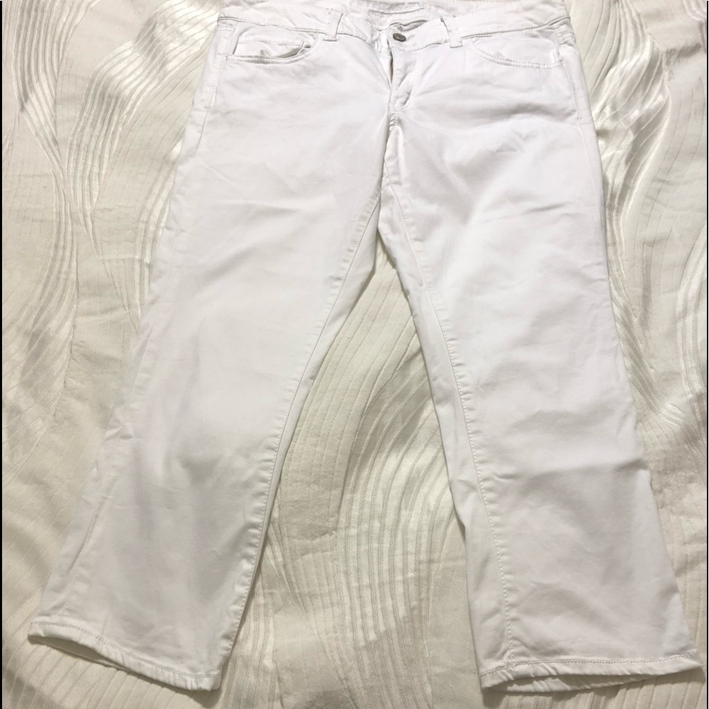 White AE flare capris